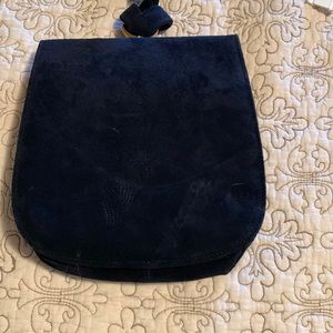 Vintage jaeger black suede bag